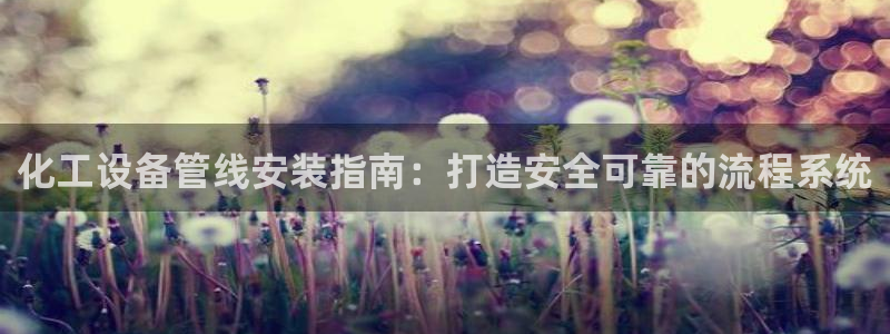 门徒娱乐登录地址在哪：化工设备管线安装指南：打造安